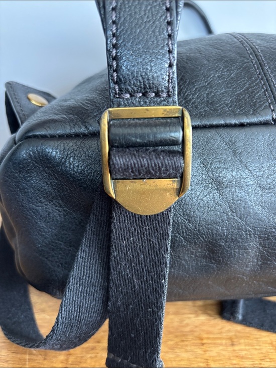 frye mini backpack black | Logan scuffed leather lends a well Vintage Frye Black Leather Mini